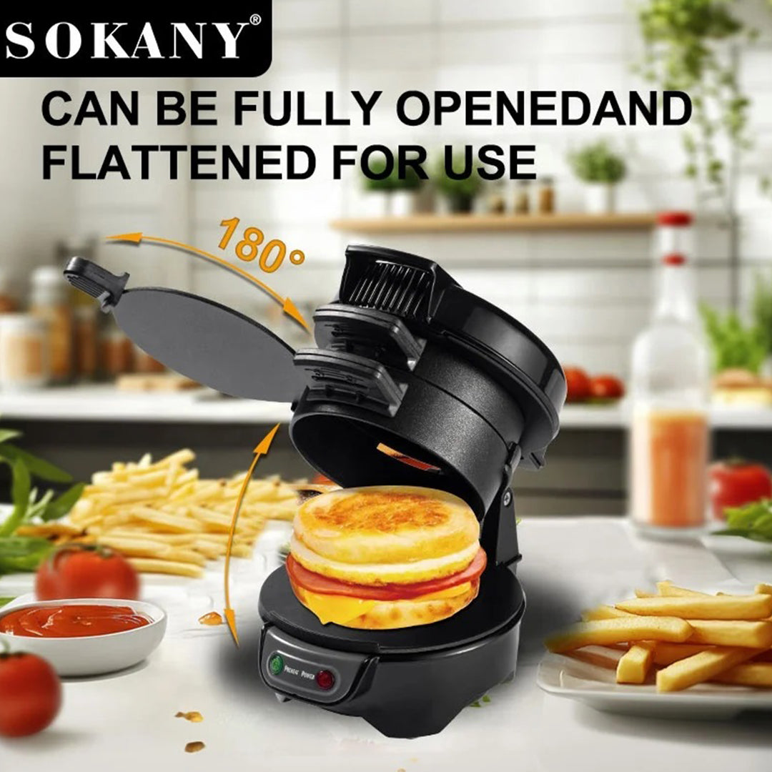 HamBurger Maker, Non-Stick egg , Easy Fast snack burger breakfast machine