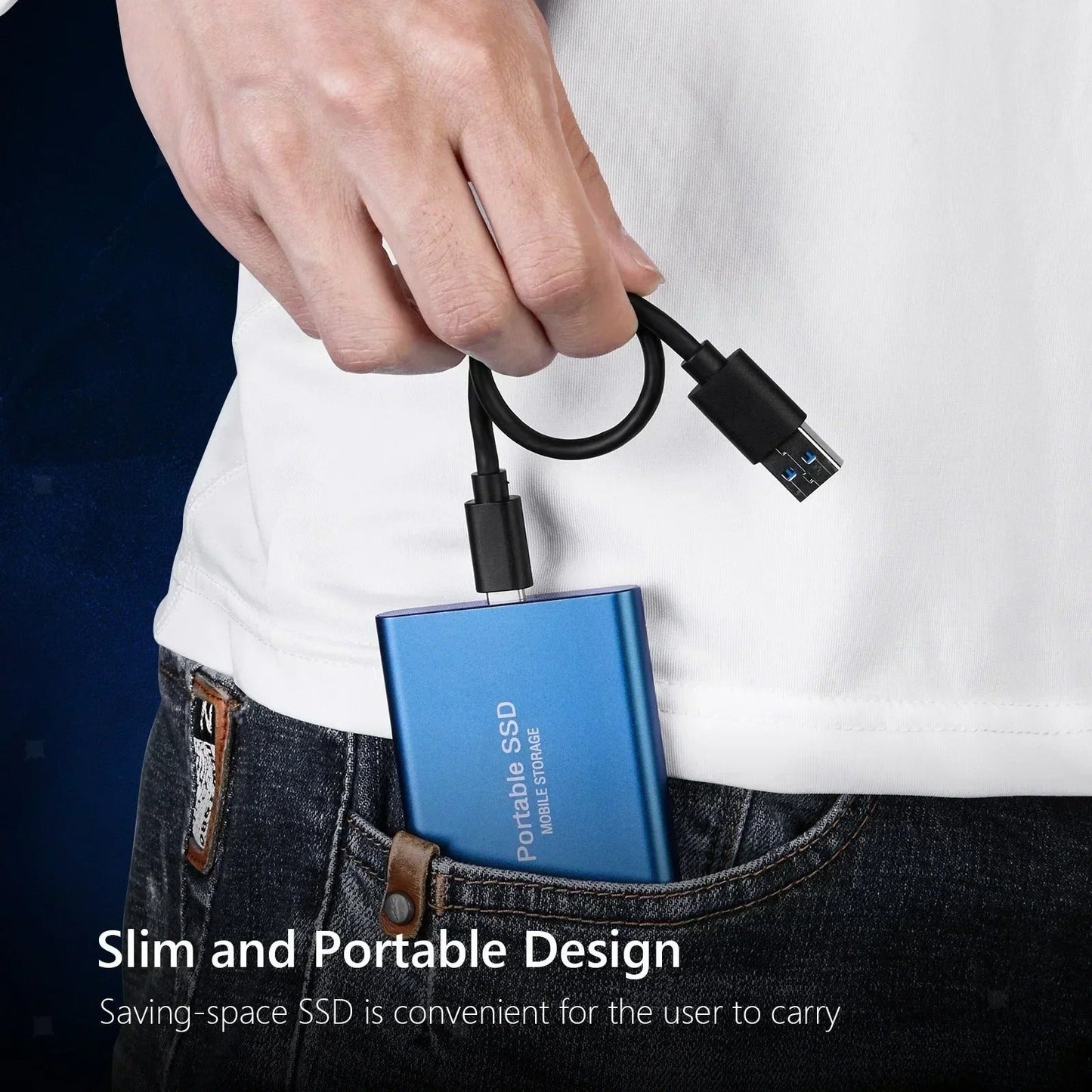 Portable SSD High Speed External Hard Drive USB 3.1 Type-C Hard Disk
