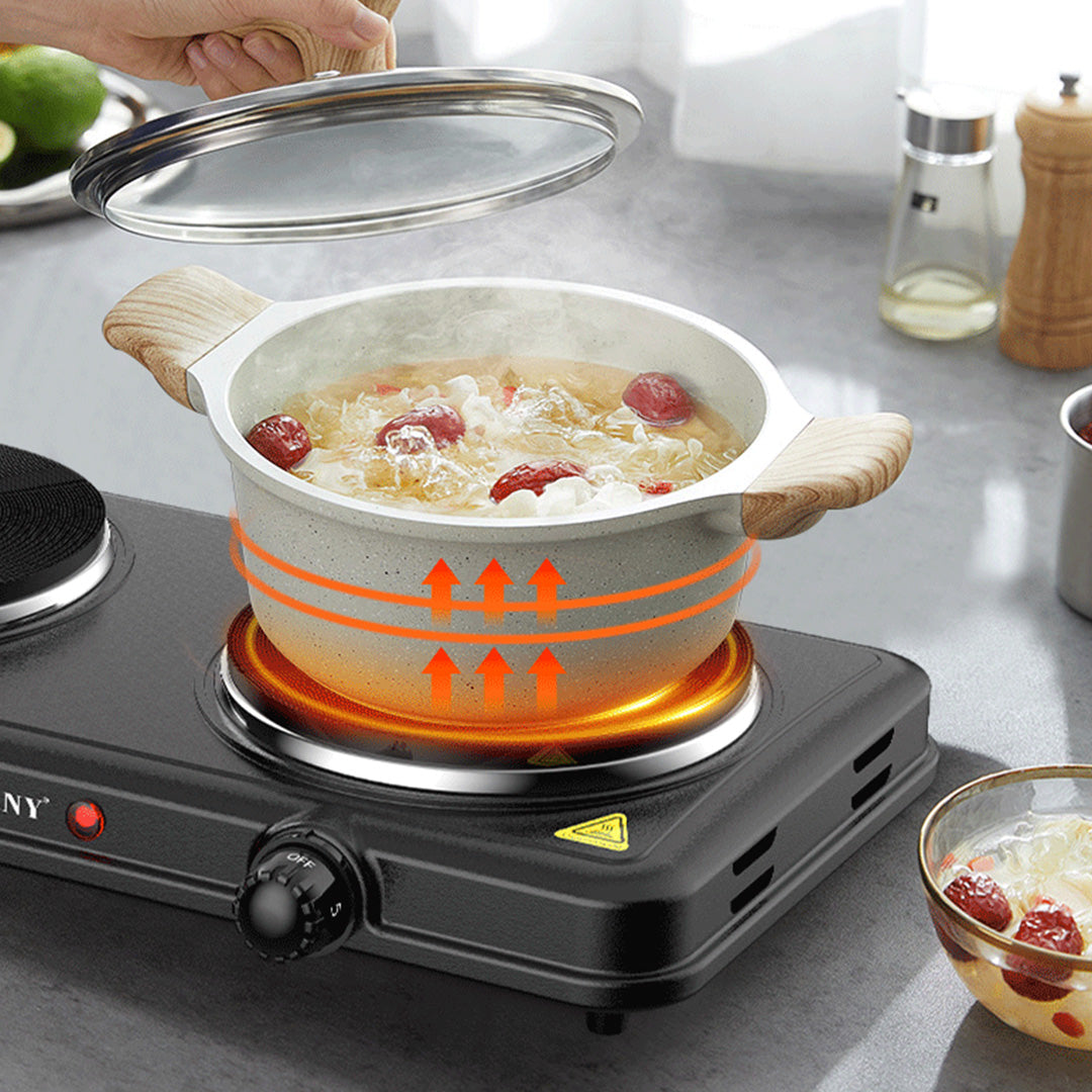 Sokany SK-5107 Electric Hot Plate – 2000W Dual Burner