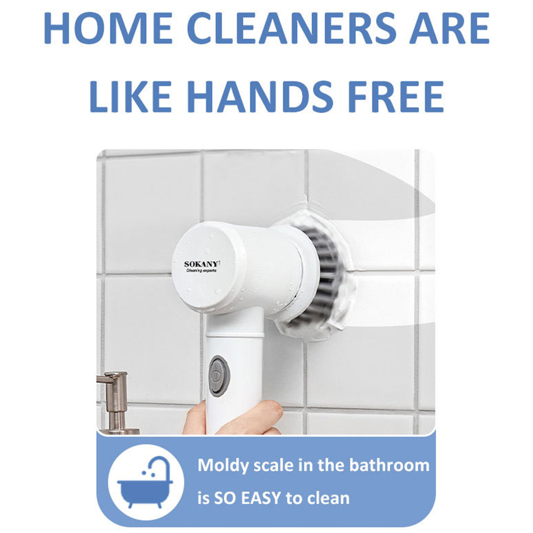 5-in-1 Multi-Function Rechargeable Cleaning Tool Handheld Kitchen Scrubber, wall cleaner, sneaker cleaner