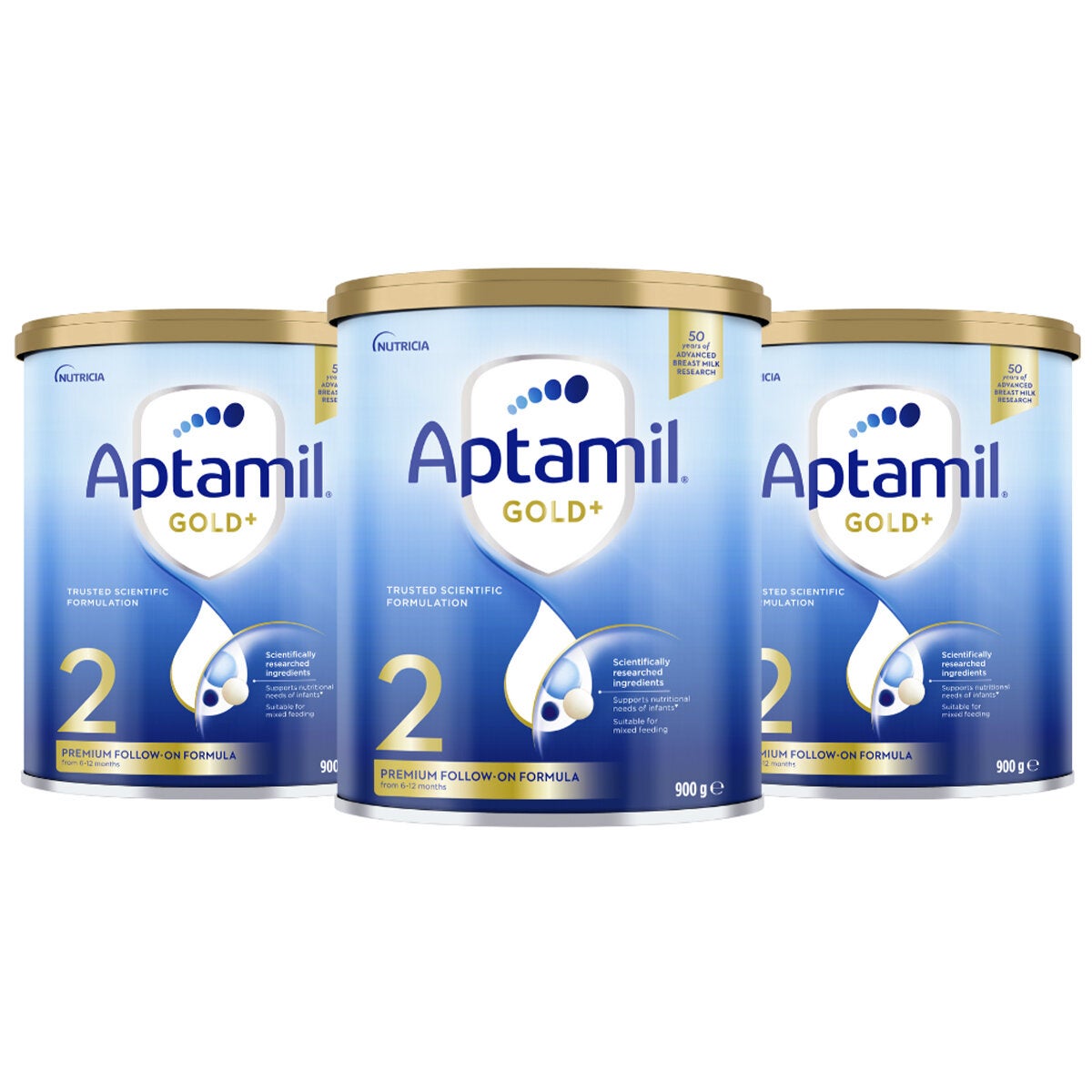 Aptamil Gold+ 6–12 Months Infant Formula 900g x 3 Pack