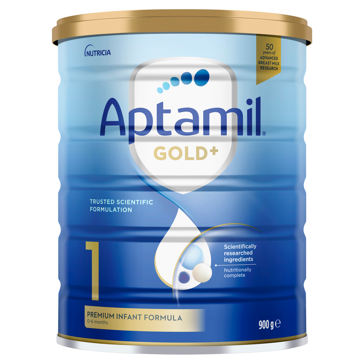 Aptamil Gold+ Stage 1 Formula Powder 900g