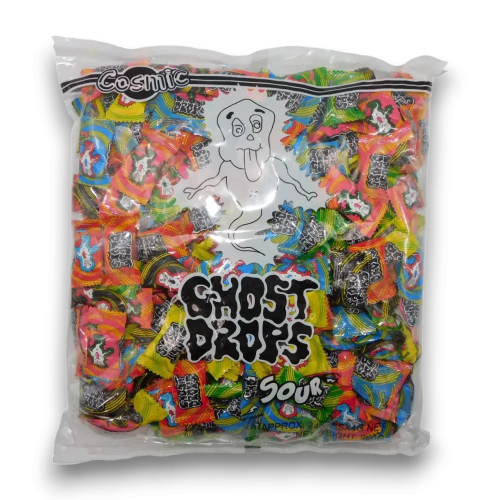 Cosmic Ghost Drops bulk bag approximately 240 individually wrapped pieces 960g