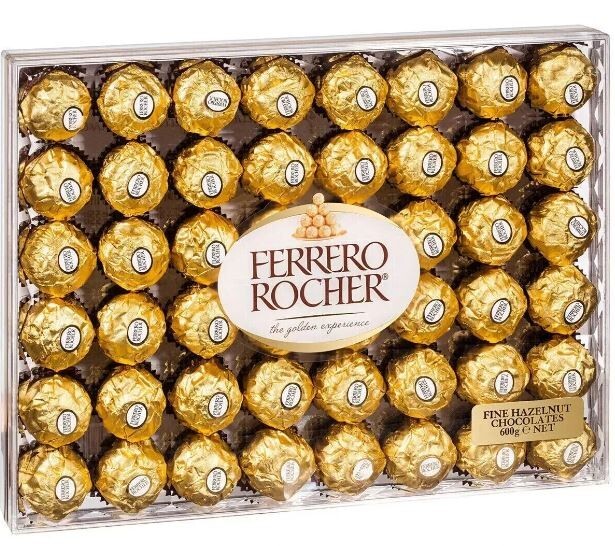 Ferrero Rocher 48 piece premium hazelnut chocolate gift box 600g