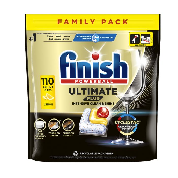 Finish Ultimate Plus Dishwashing Capsules 110 Count