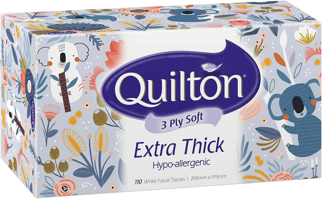 Quilton extra thick hypo-allergenic 3-ply facial tissues 12 box multipack - additional view