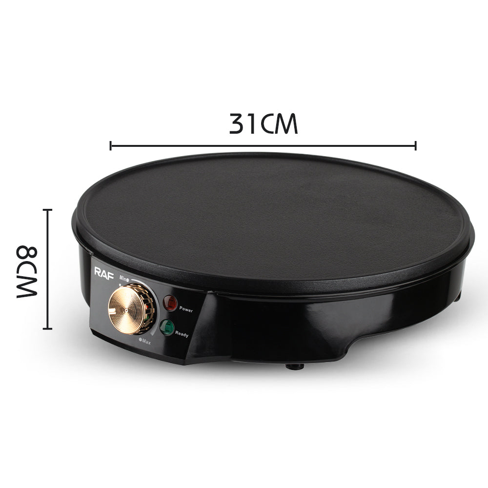 Electric Crepe Maker Roti Pancake Pizza Pan Tortilla Cooker 1200W AU Plug