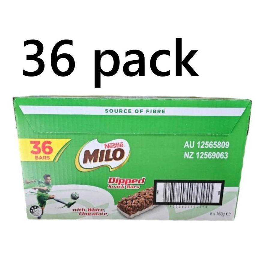 MILO Lunchbox Bars bulk box of 36 individually packed snack bars