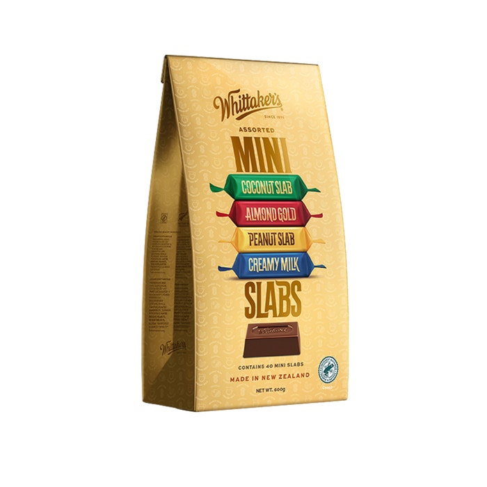 Whittaker's assorted mini slabs chocolate 600g